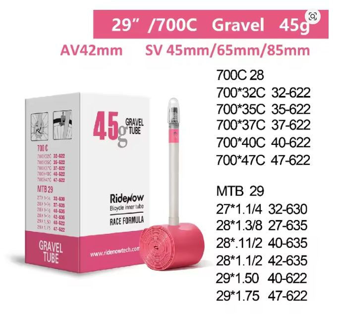 Chambre à air Ultra légère TPU - 700C - Presta- 32/47 - 45g - V65mm