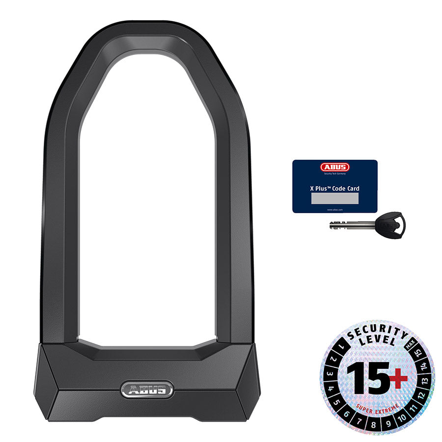 Granit Super Extreme 2500 XPlus, Cadenas en U, Clé, 27mm, 16.5x23.0cm, 6.5''x9'', USH2500, Noir