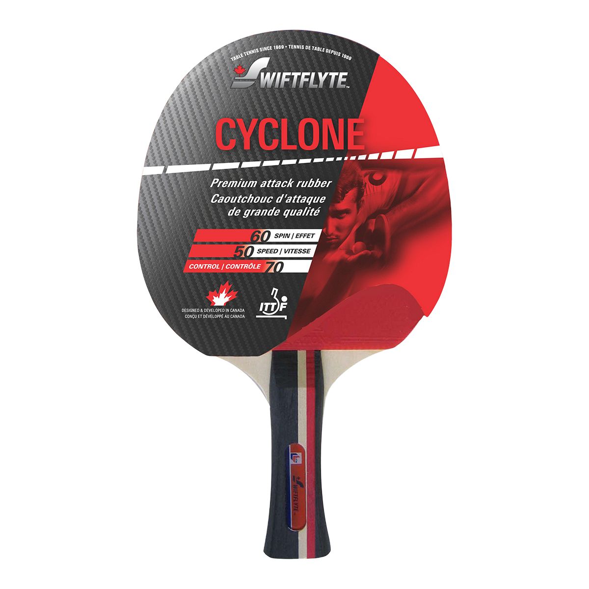 Cyclone anatomic  comfort unvarnished handle