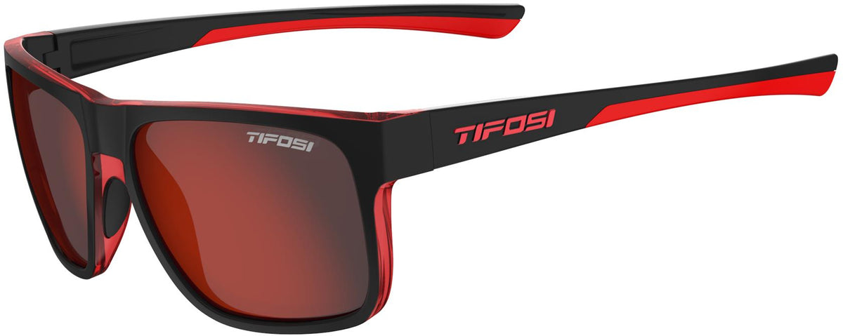 Swick  Satin Black/Crimson - Smoke Red Lens