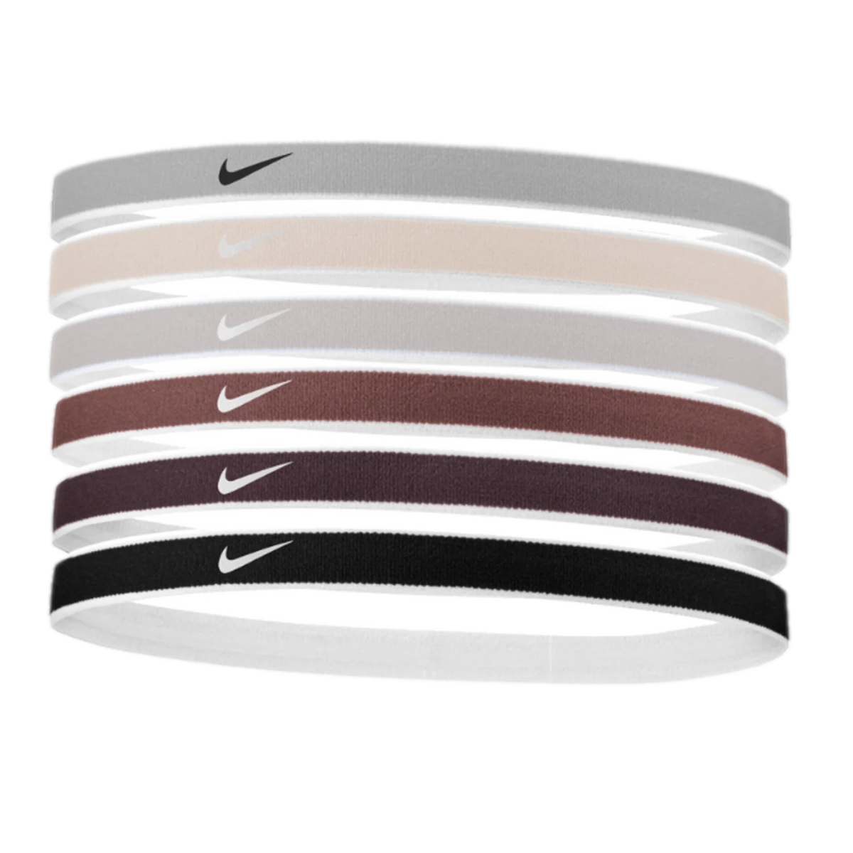 Swoosh sport headbands Sail/ Orewood/ Black - Paquet 6