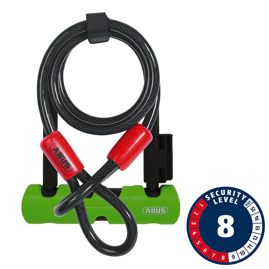 Ultra 410K Mini + Cobra, Cadenas en U, Clé, 140x150mm, 5.5''x5.9'', 12mm, Vert