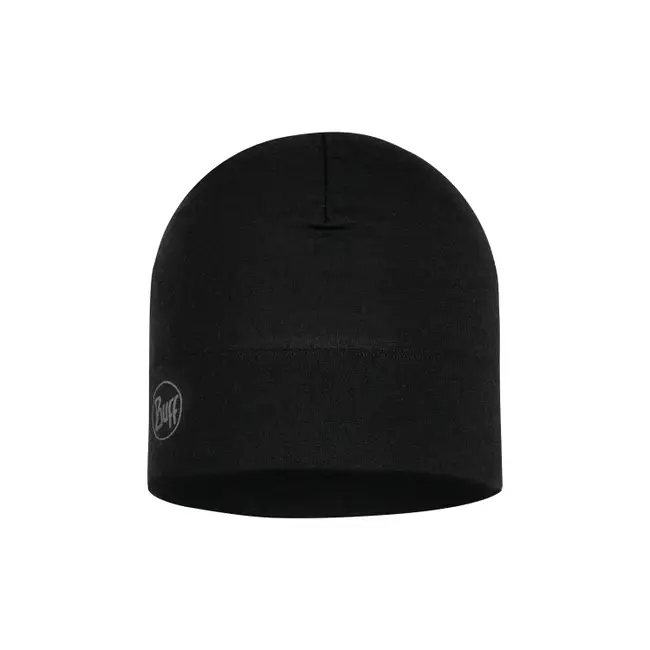Merino Midweight Beanie Solid Black