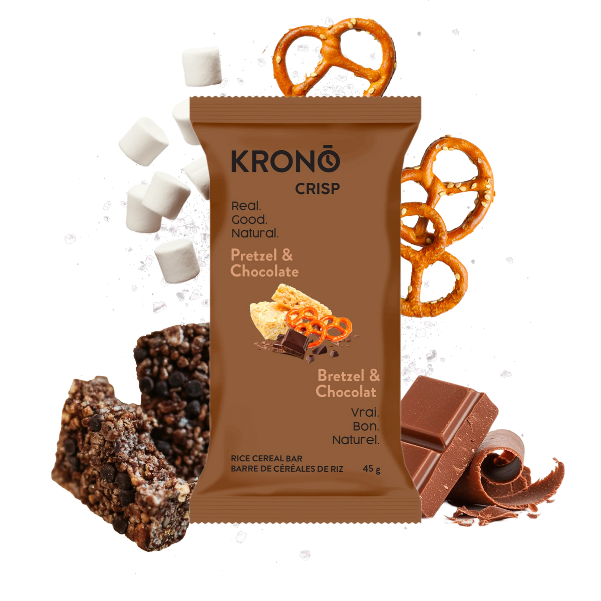 Carré énergétique au riz croustillant CHOCO PRETZEL