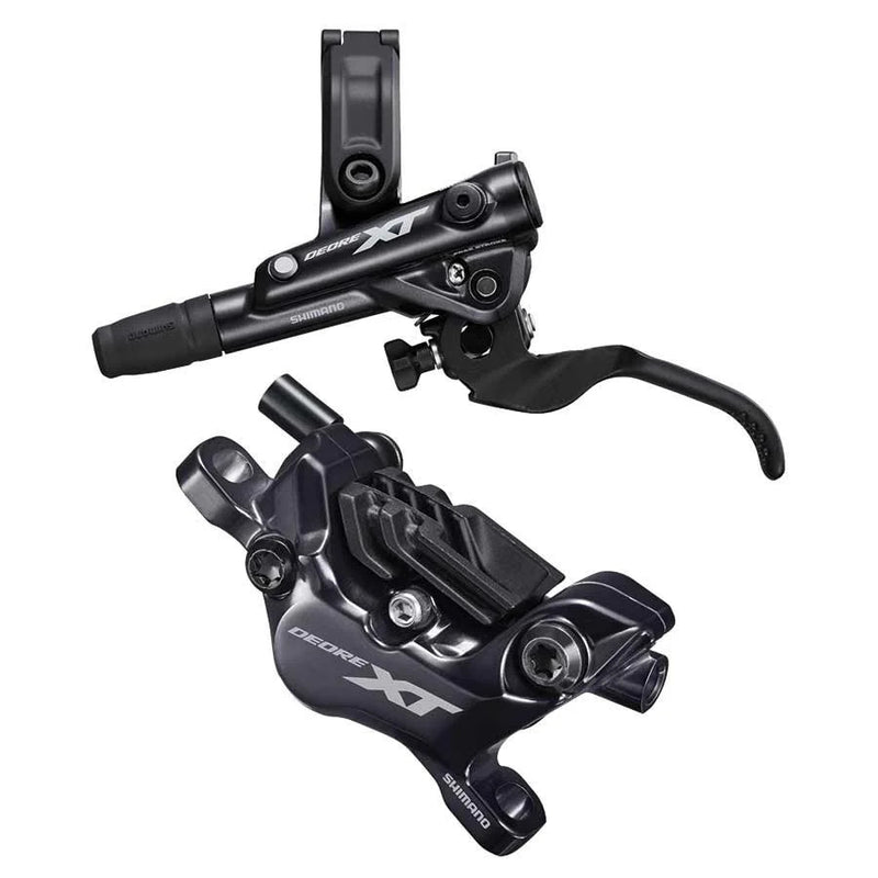 Shimano, XT BL-M8100/BR-M8120, MTB Hydraulic Disc Brake, Front, Post mount, Disc: Not included, 410g, Black, Set