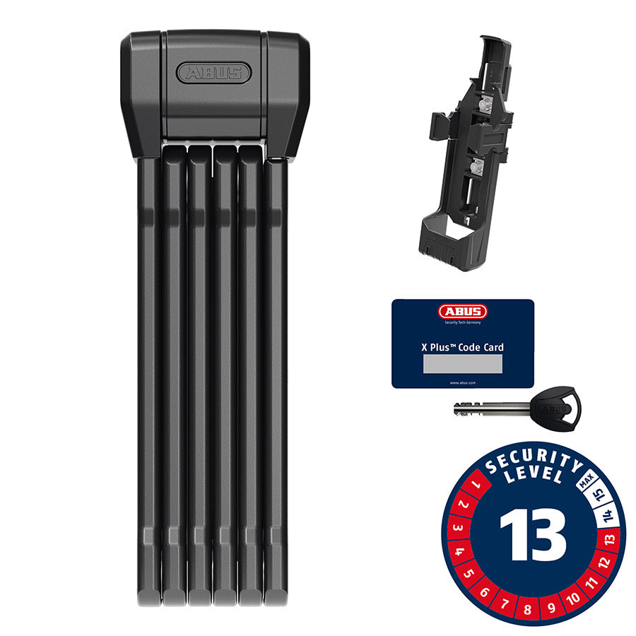 Bordo 6200K Cadenas pliable, Clé, 5mm, 90cm, 3.0', SH, Noir