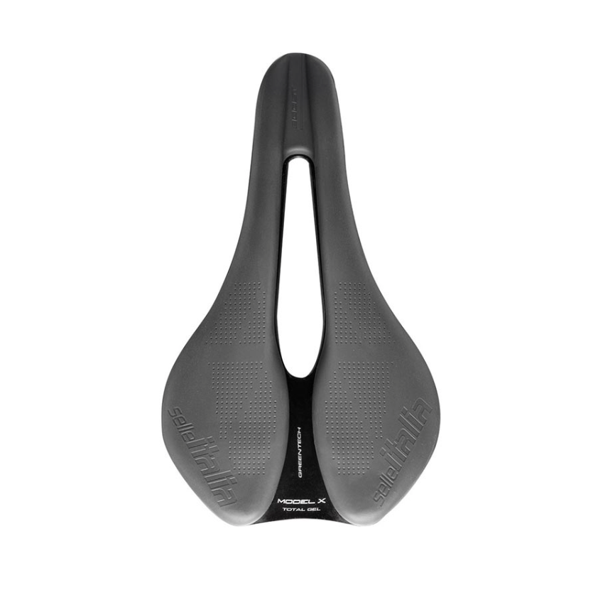 Model X Green Comfort Superflow, Selle, 245 x 145mm, Homme, 440g, Noir