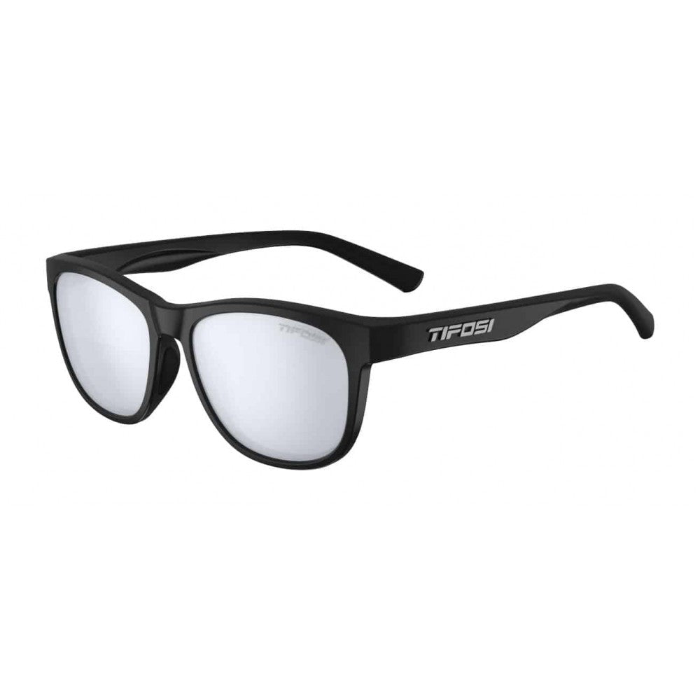 Swank  Satin Black - Smoke Bright Blue lens