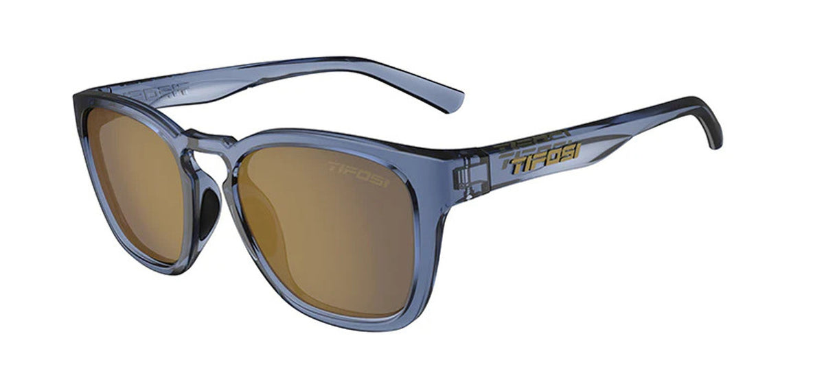 Smirk  Crystal Denim - Gold mirror lens