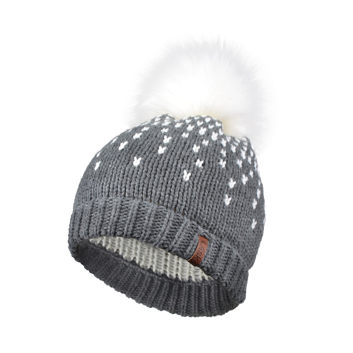 Tuque Tricot Gris/Blanc