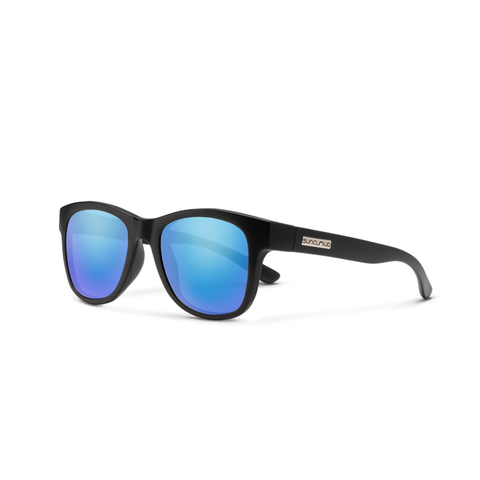 Leeway + Matte Black + Polarized Blue Mirror