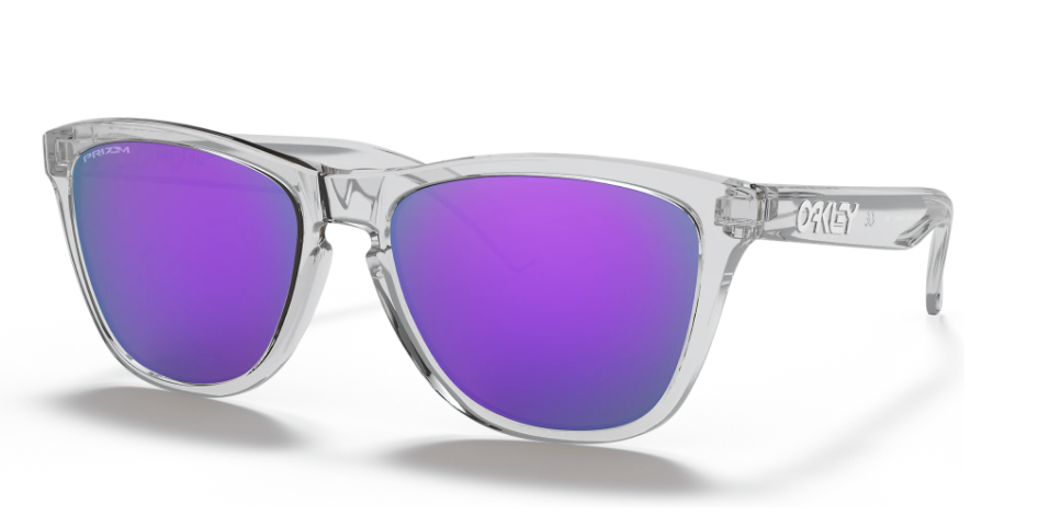 Frogskins Polished Clear w/Prizm Violet Iridium