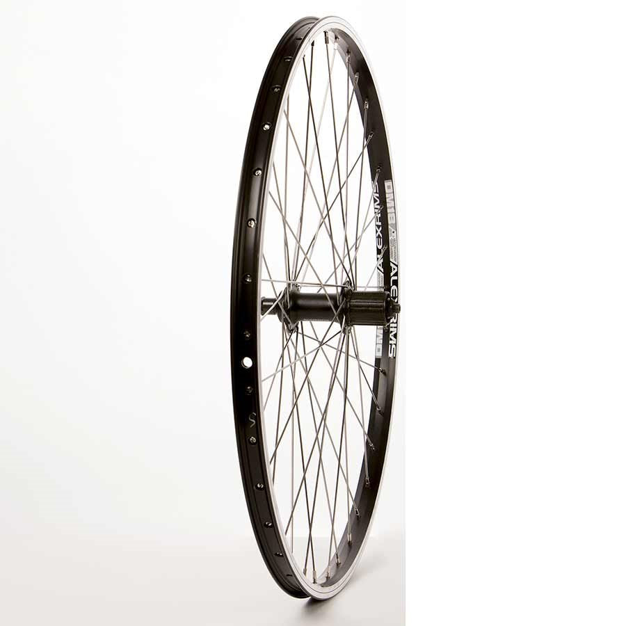 Rear - 26'' - Alex DM18 Black - Shimano Acera FH-T3000 - QR - On rim - Shimano HG