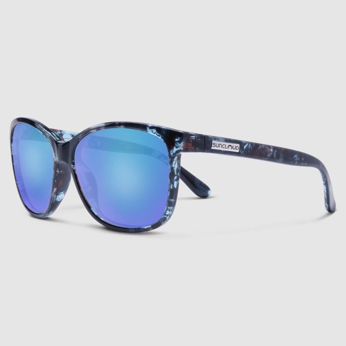 Sashay Blue Tortoise + Polarized Blue Mirror Lens