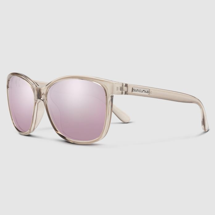 Sashay Transparent Taupe + Polarized Pink Gold Mirror Lens