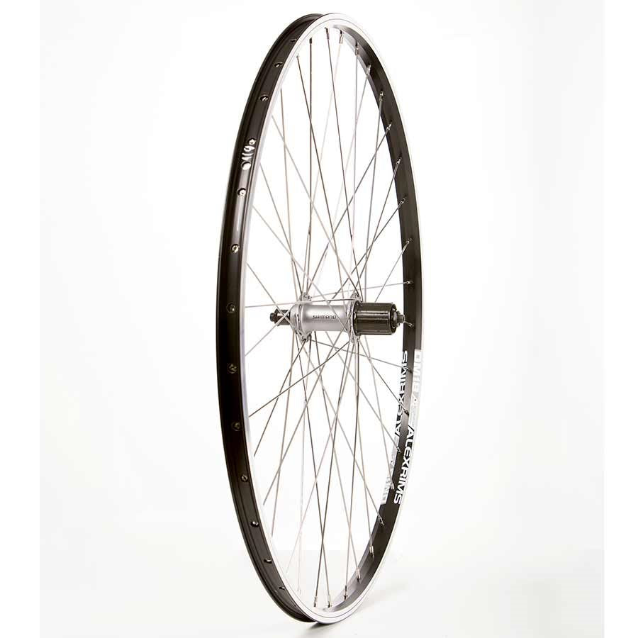 Rear - 700 - Alex DM18 Black - Shimano Acera FH-T3000 - QR - On rim - Shimano HG