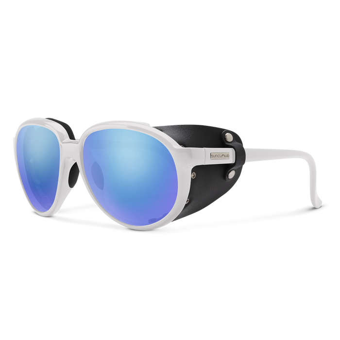 Glacier White + Polarized Blue Mirror Lens